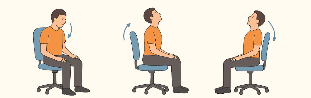 Person performing gentle seated mobility exercises